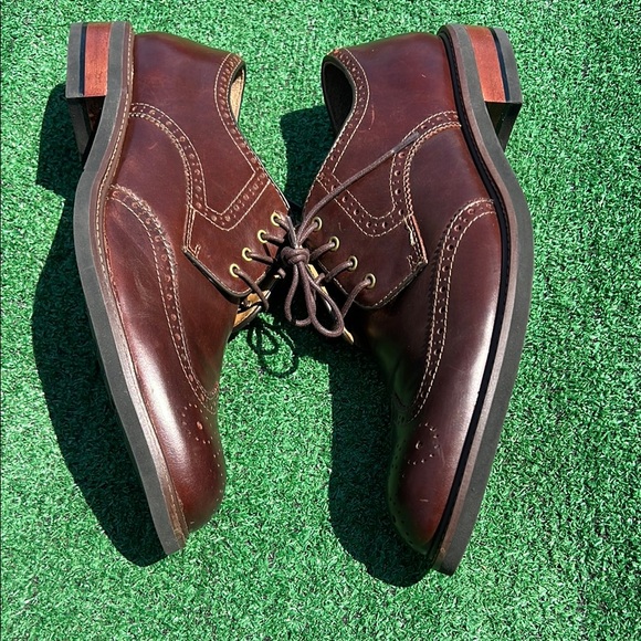 Johnston & Murphy Brown Leather Oxford Wingtips - Picture 4 of 11